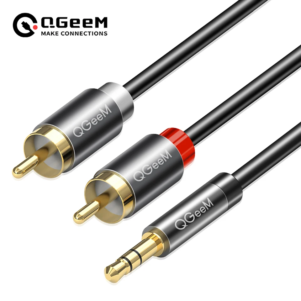 Cable Extension 3.5 - QGeeM RCA Cable 2RCA to 3.5