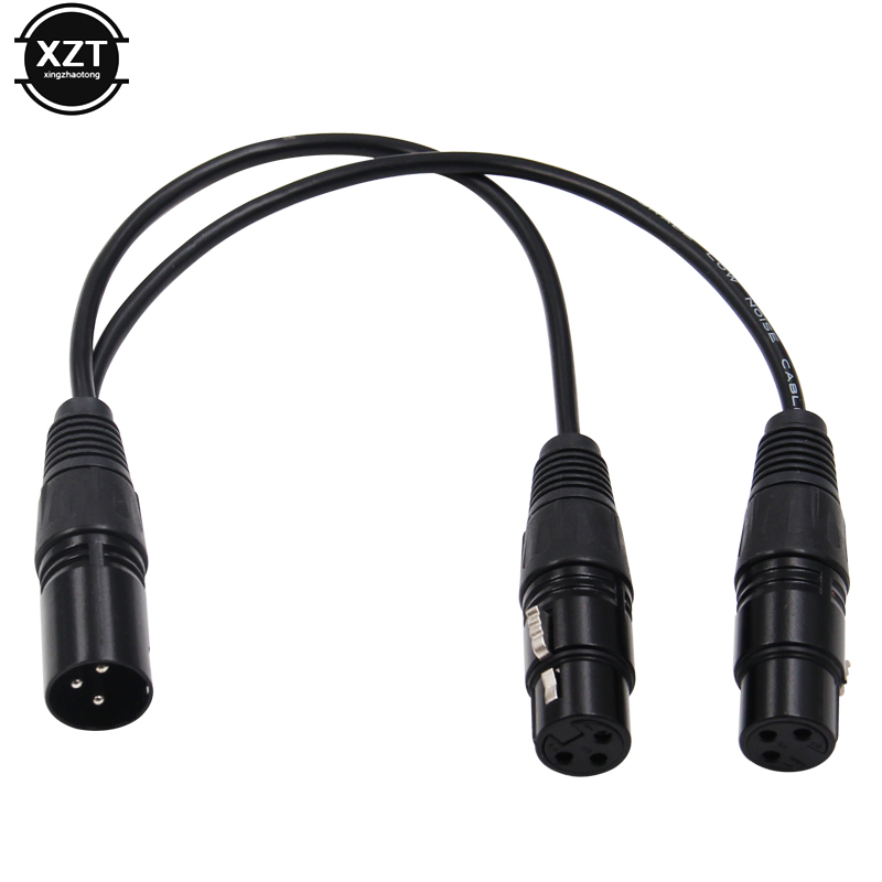 Audio Splitter Y - New 3-Pin XLR Male Plug to