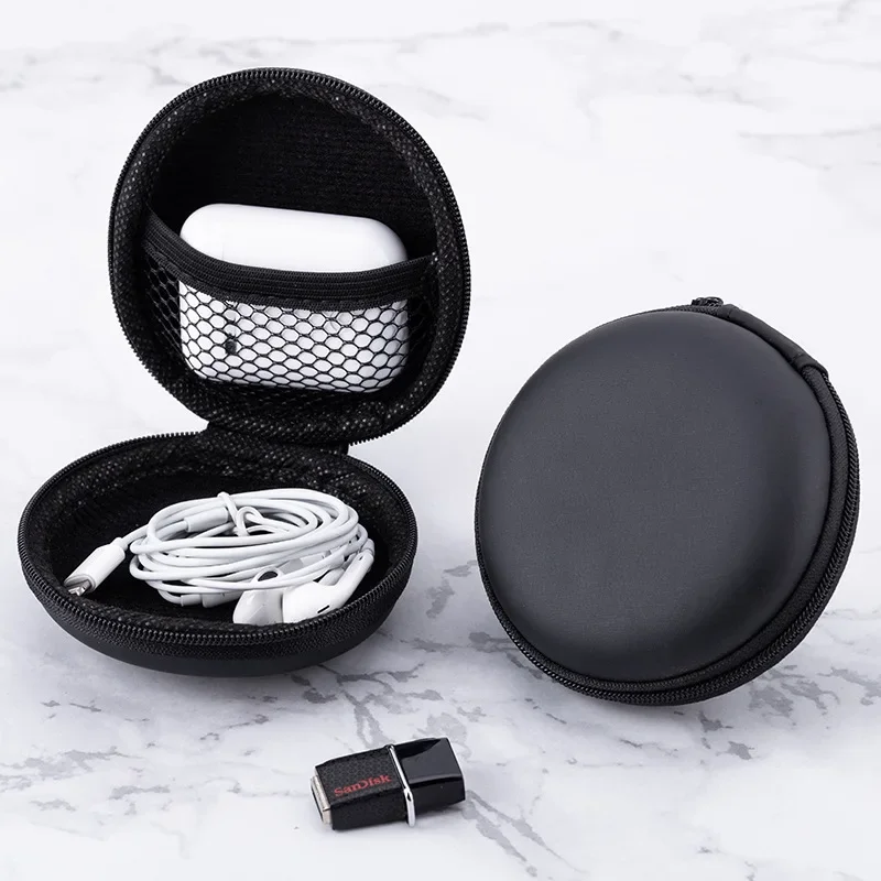 Headphone Case Hard - Earphone Storage Case PU Mini Carrying