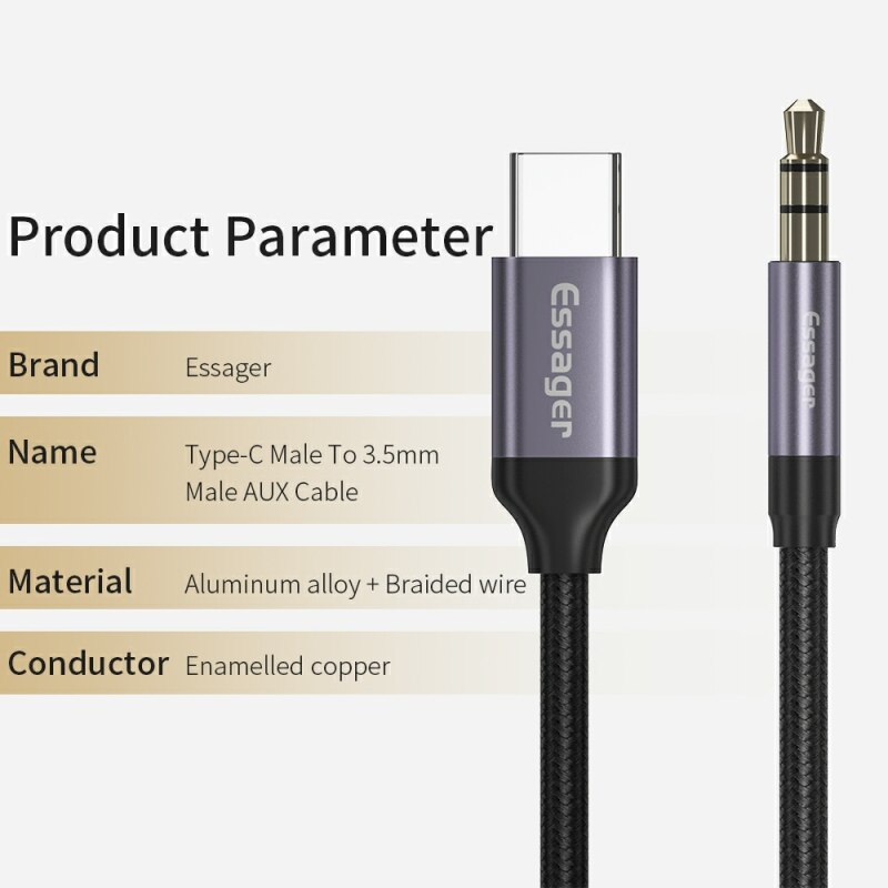 Essager Usb C Đến 3.5 Mm Aux J - đánh giá và giá Earphone Splitter Jack