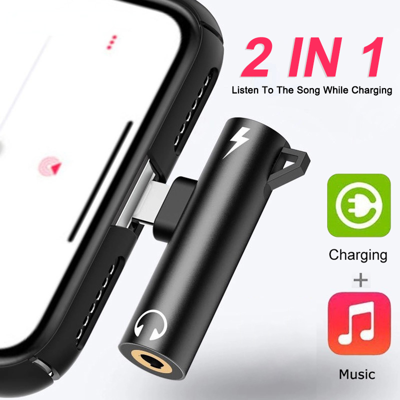 2 IN 1 Audio Charging Headphon - đánh giá và giá Earphone Splitter Jack