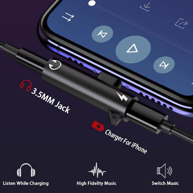 2 IN 1 Audio Charging Headphon - đánh giá và giá Earphone Splitter Jack