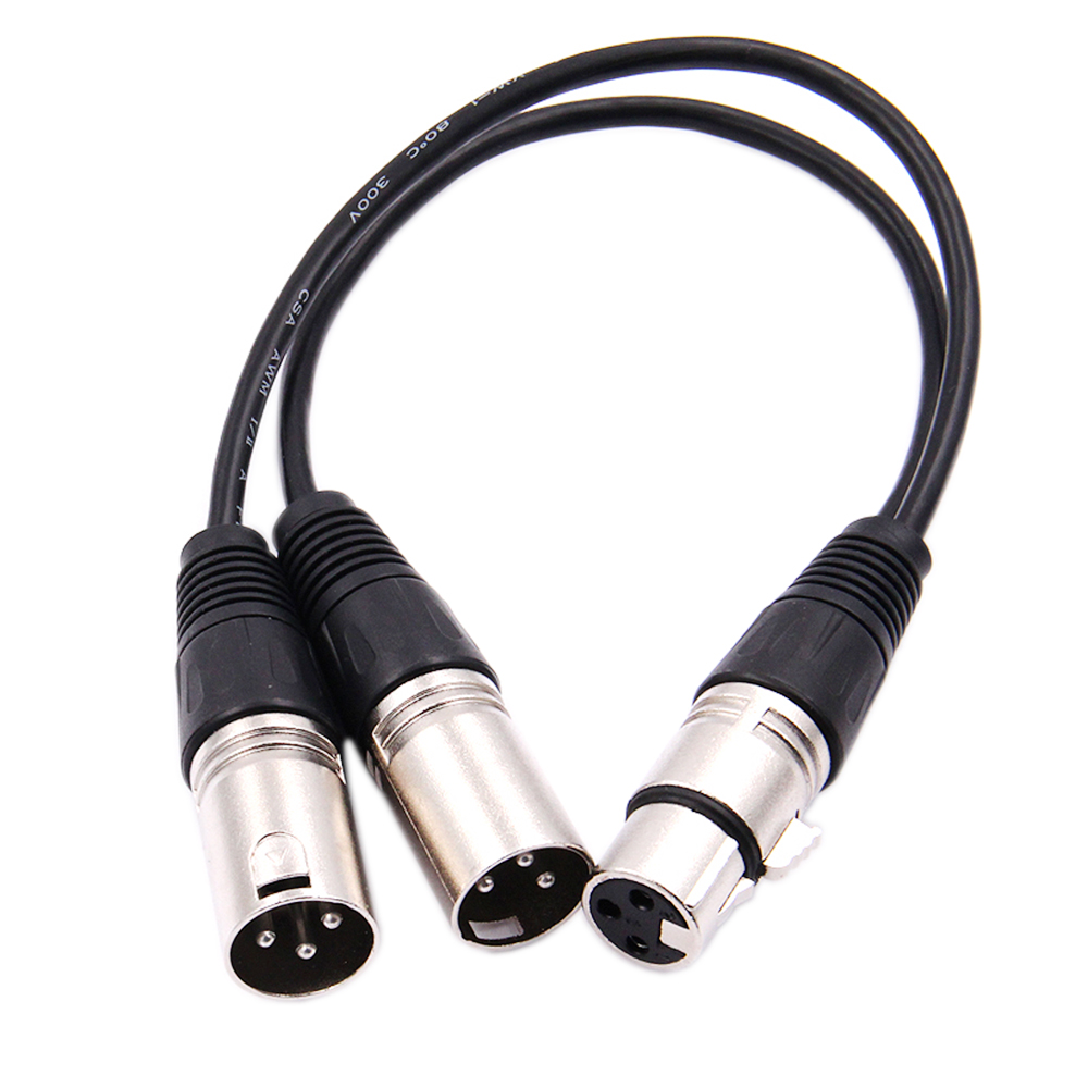 30cm 3 Pin XLR FEMALE Jack To  - đánh giá và giá Audio Splitter Y