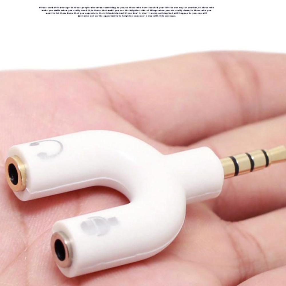 1PC Dual 3.5MM U Type Adapter  - đánh giá và giá Earphone Splitter Jack