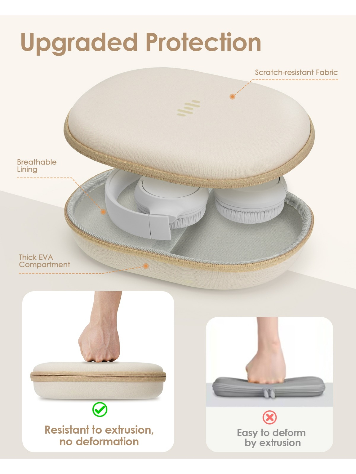 Semi-Foldable Headphones Hard  - đánh giá và giá Headphone Case Hard