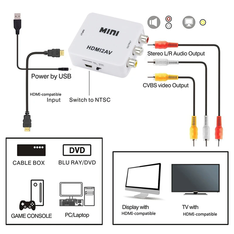 HDMI-compatible to RCA Convert - đánh giá và giá Audio Splitter Y