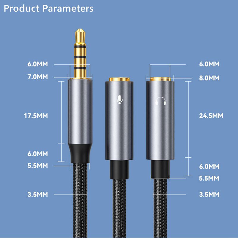 3.5mm Jack Aux Audio Cable Mal - đánh giá và giá Earphone Splitter Jack