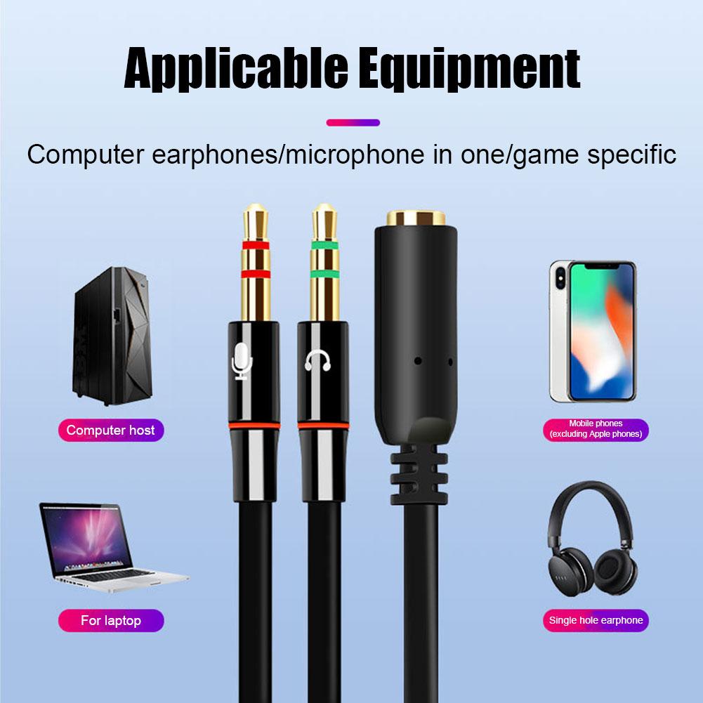 Headphone Microphone Audio Con - đánh giá và giá Audio Splitter Y